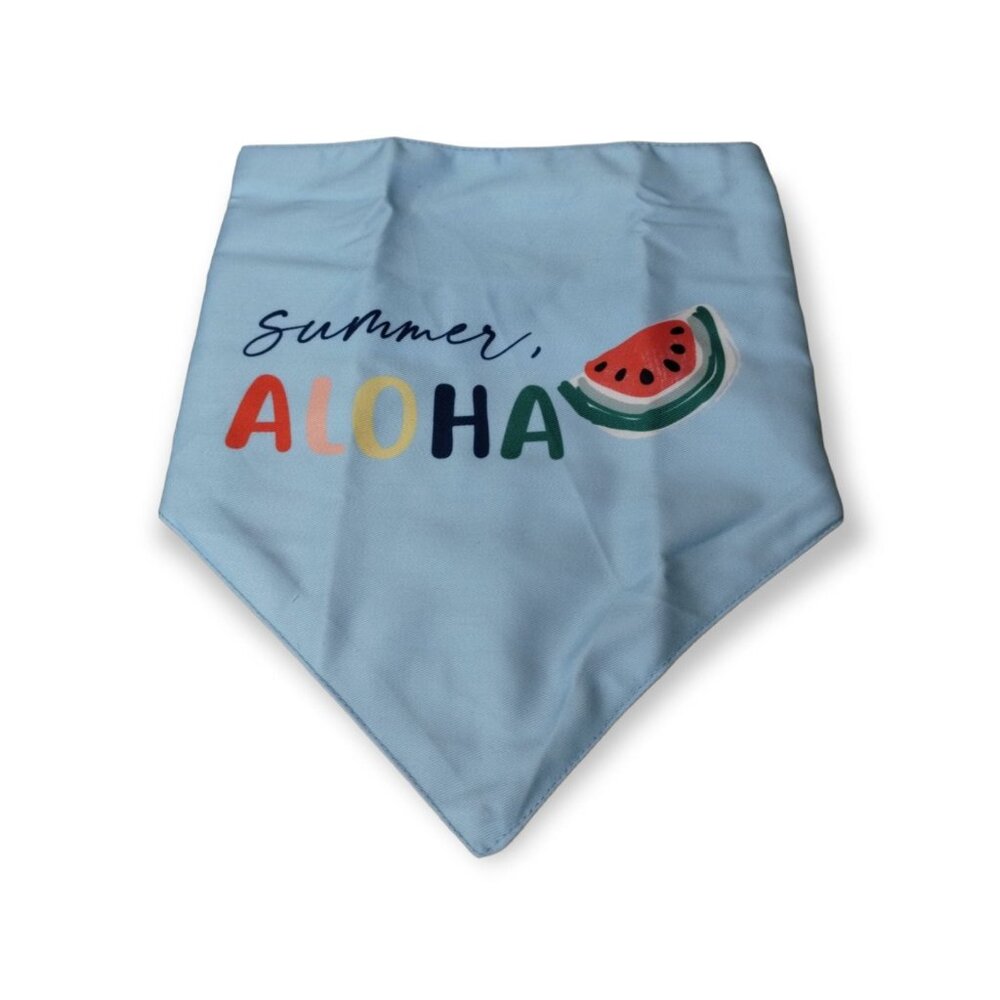 Tails and Noses Pet L to XL Blue Summer, Aloha Dog Bandana